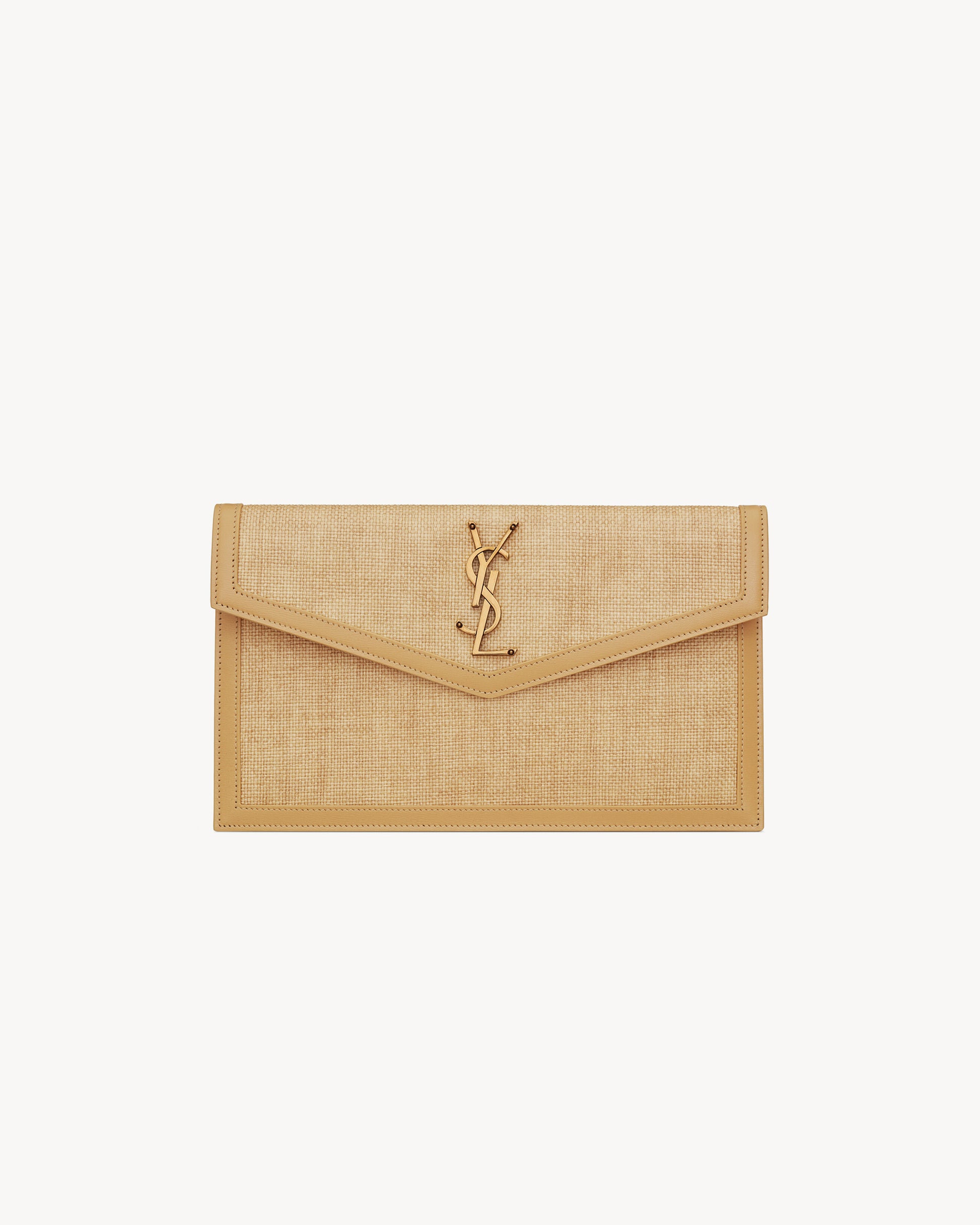 UPTOWN pouch in micro raffia