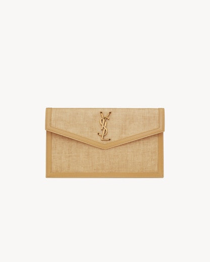 UPTOWN pouch in micro raffia
