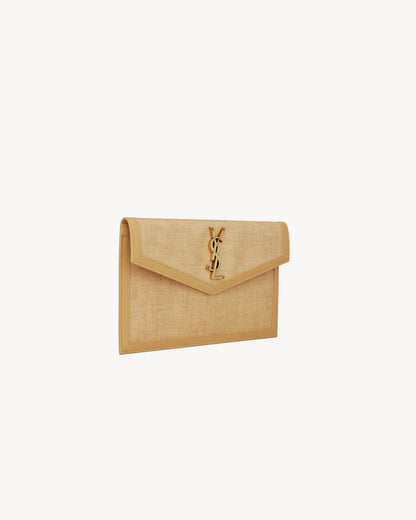 UPTOWN pouch in micro raffia