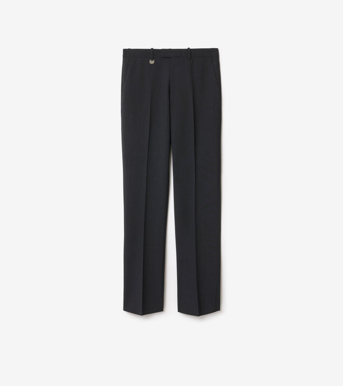 Wool Blend Tailored Trousers in Midnight grey melange