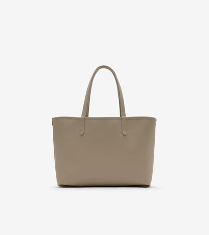 Small Reversible Bloomsbury Tote in Mushroom beige/mallow pink