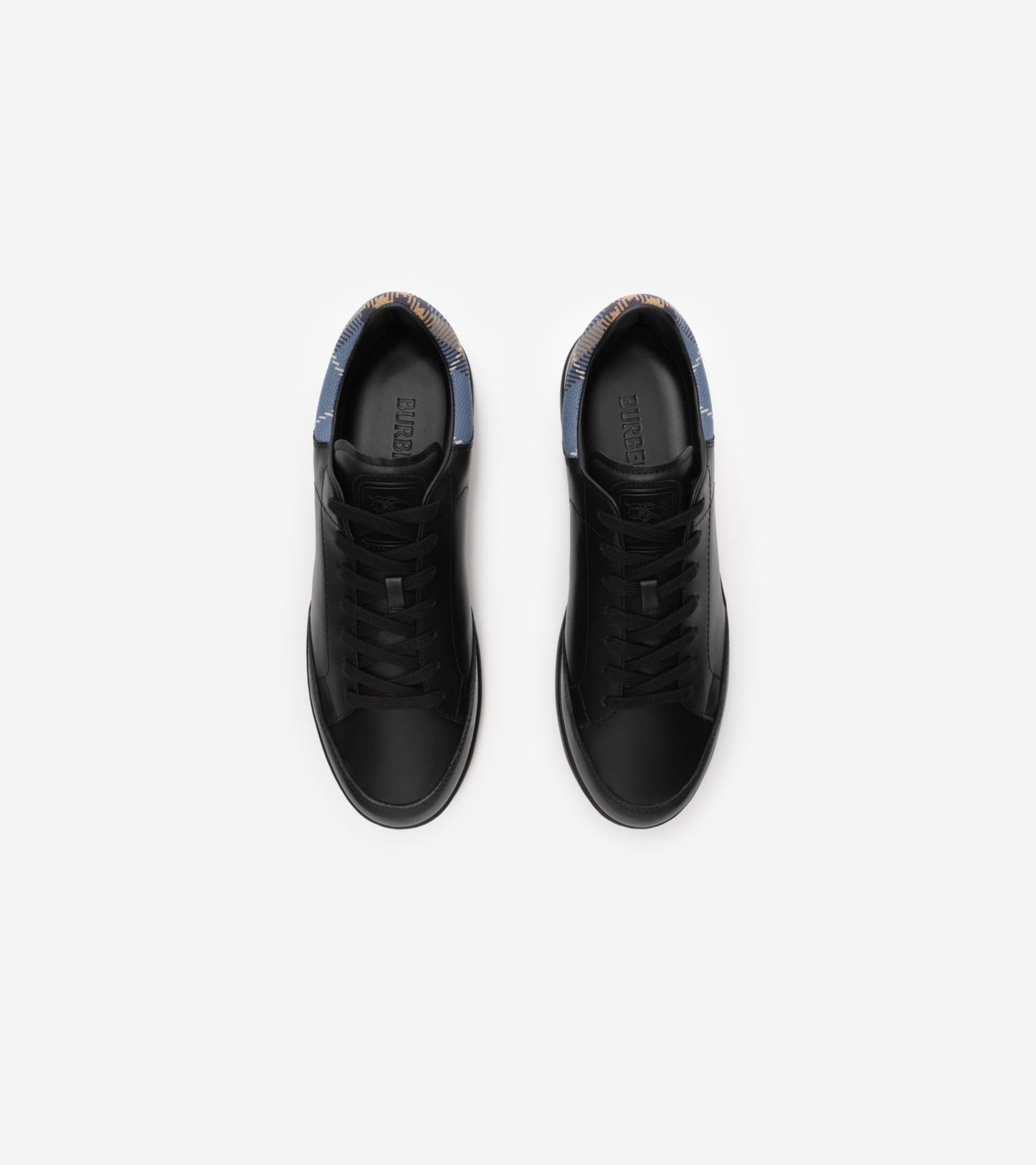 Leather Set Sneakers in Black/wave blue