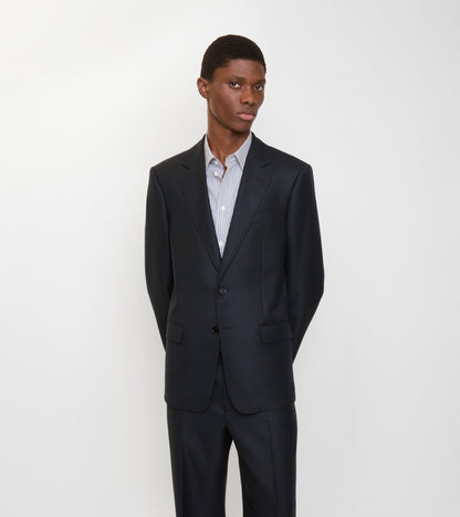 Check Wool Tailored Jacket in Tarmac grey/dark pewter grey