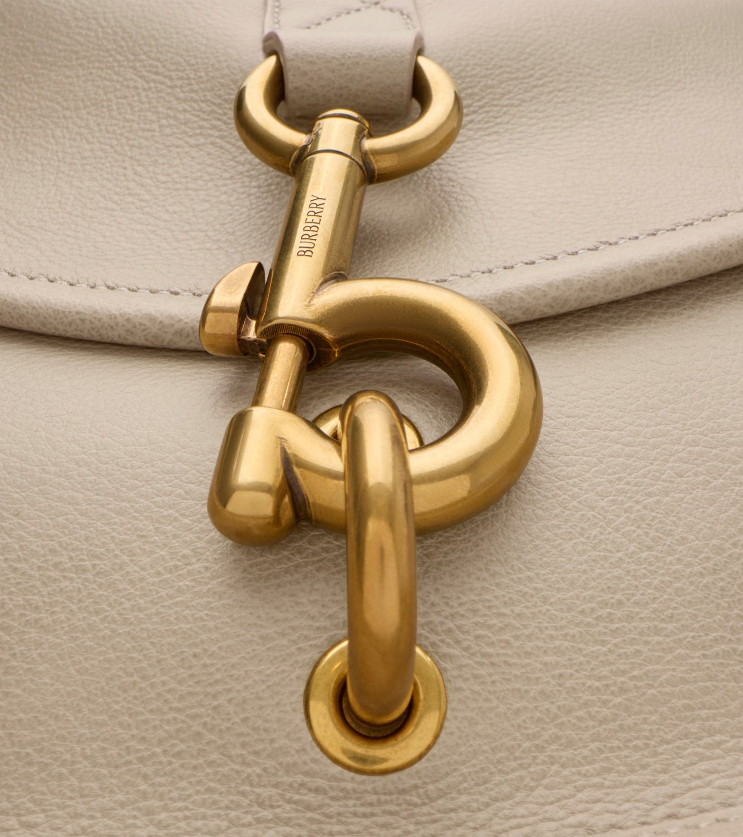 Small B Clip Messenger Bag in Mushroom beige