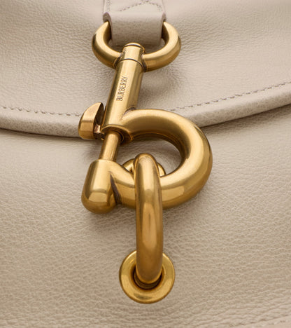 Small B Clip Messenger Bag in Mushroom beige