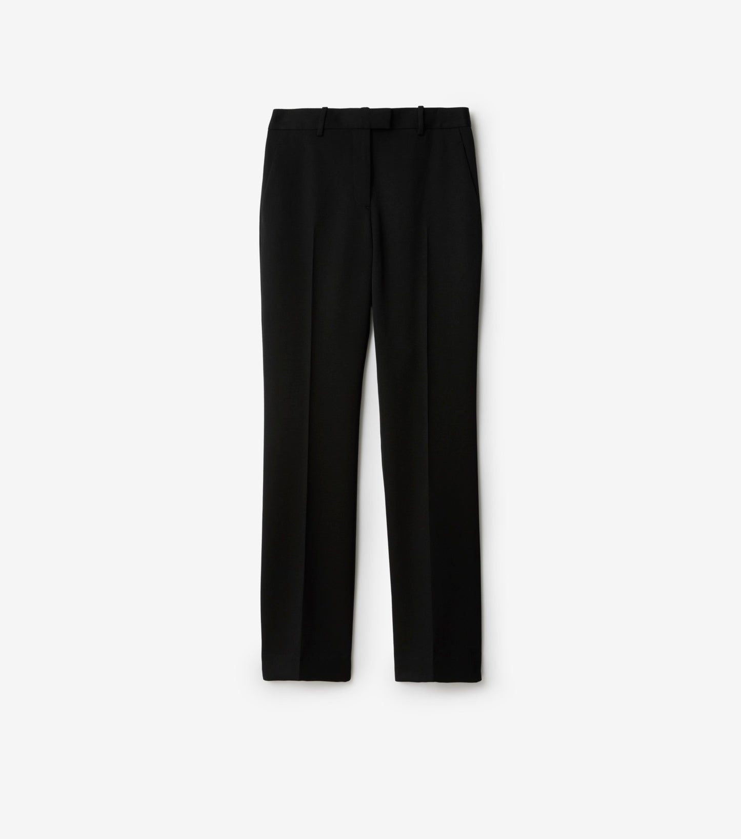 Grain de Poudre Wool Tailored Trousers in Black