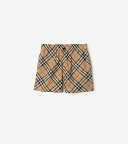 Check Shorts in Sand beige