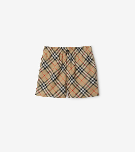 Check Shorts in Sand beige