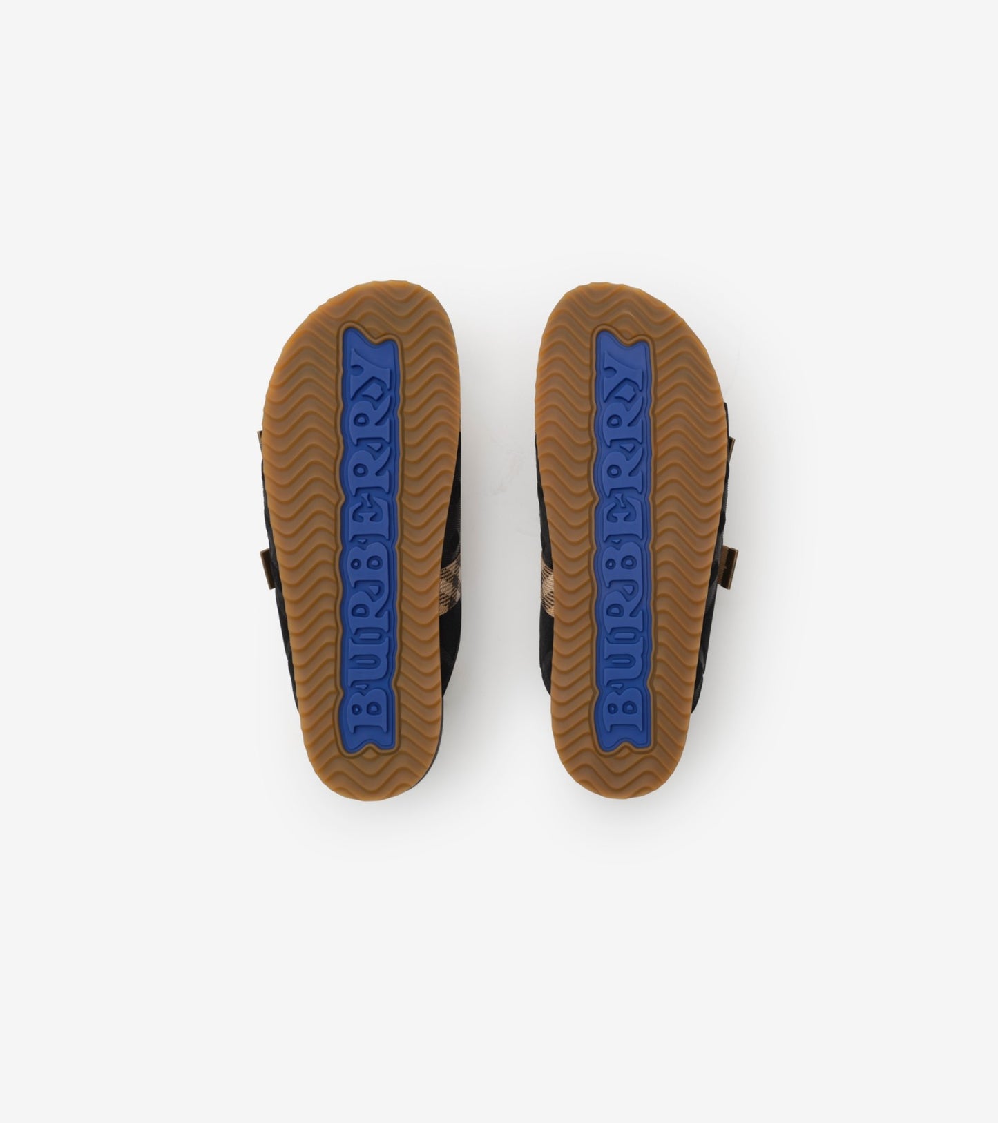 Check Suede Urchin Sandals in Black