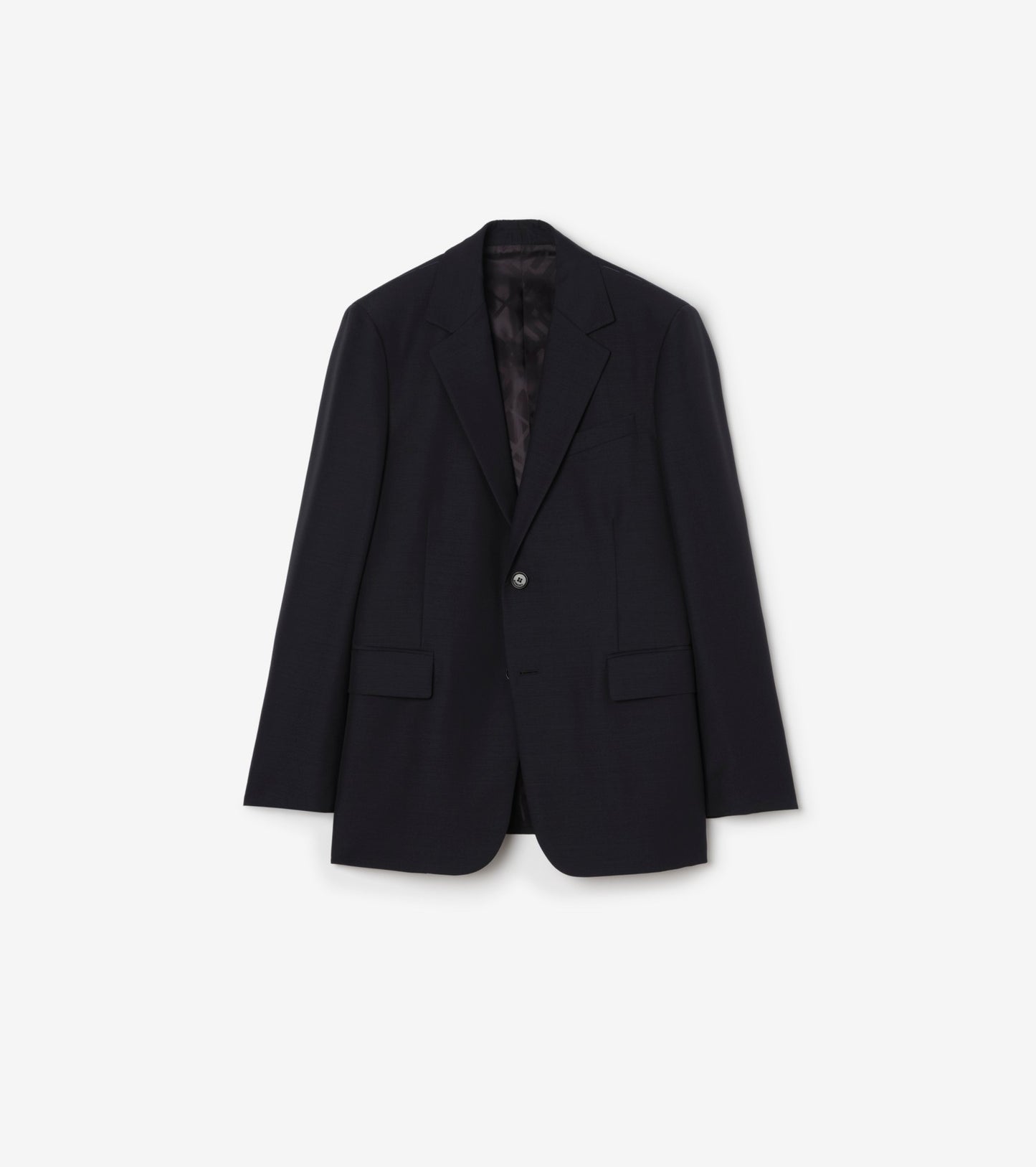 Wool Blend Tailored Jacket in Midnight grey melange