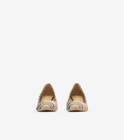 Check Dame Pumps in Sand beige