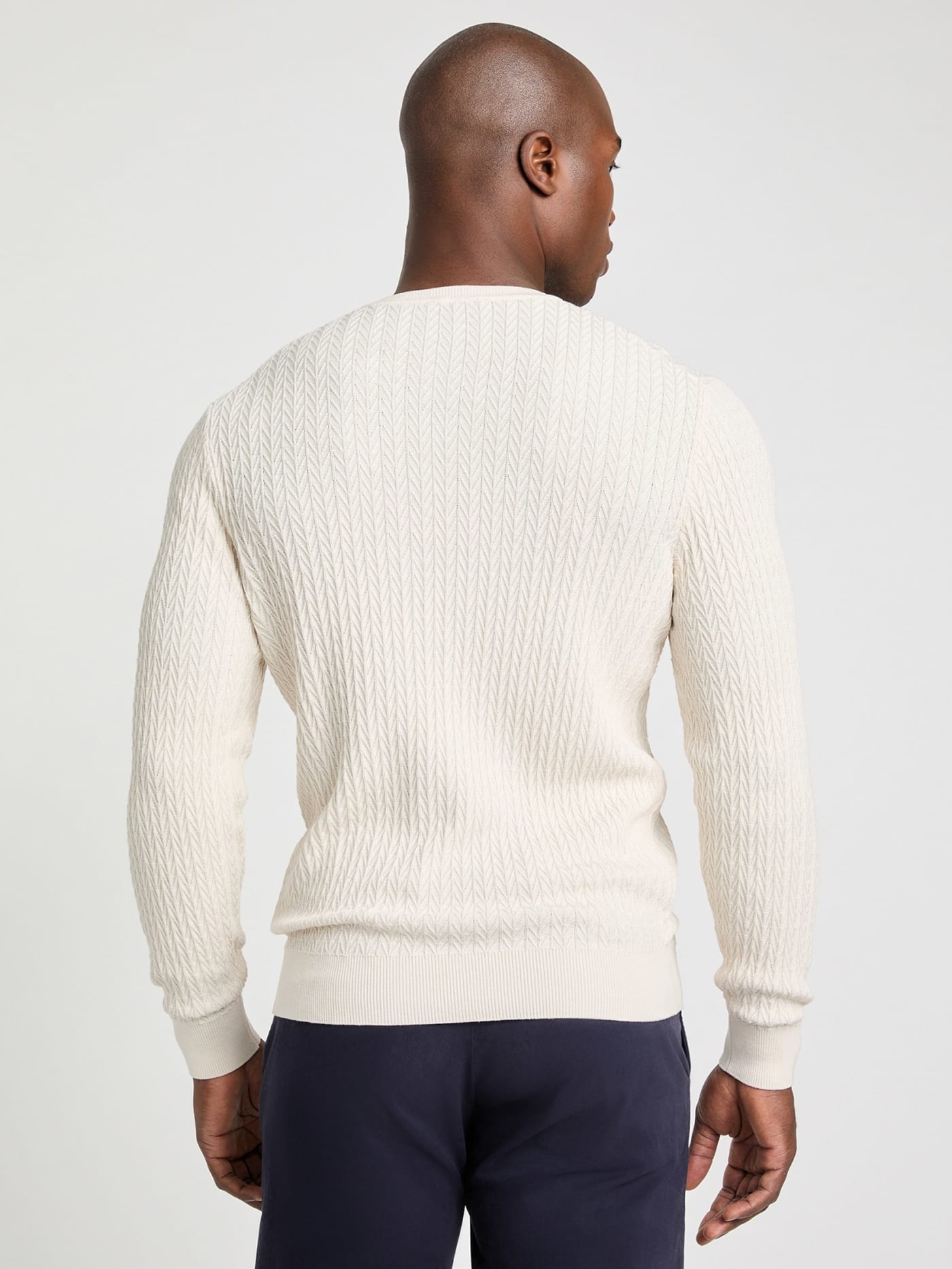 Silk-Blend Chevron Sweater