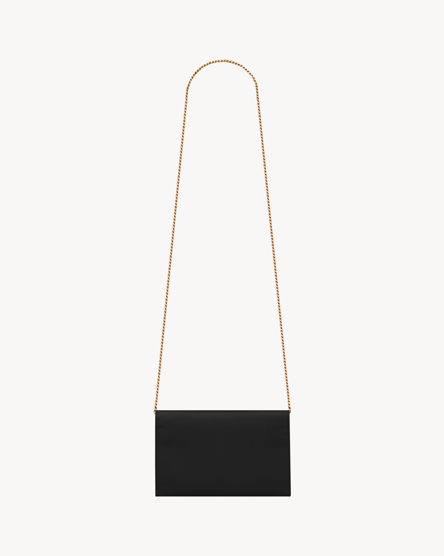 UPTOWN CHAIN WALLET IN GRAIN DE POUDRE EMBOSSED LEATHER