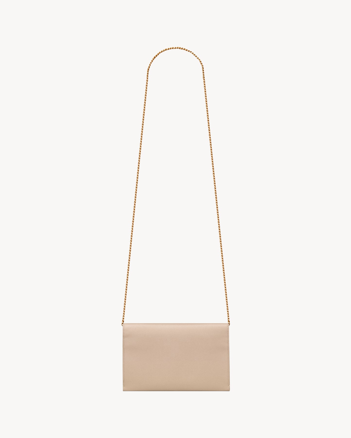 UPTOWN CHAIN WALLET IN GRAIN DE POUDRE EMBOSSED LEATHER
