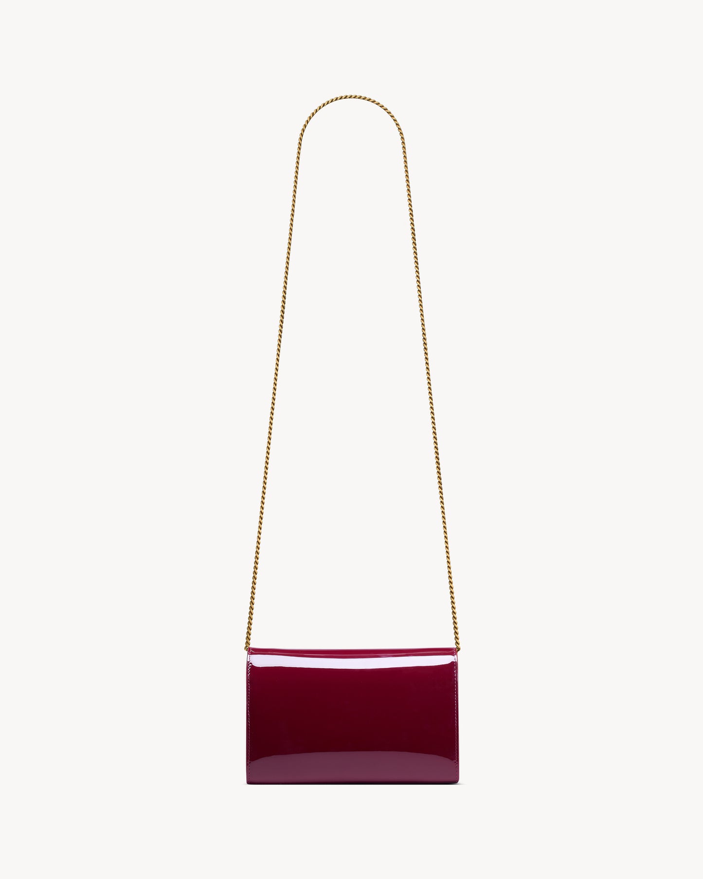 UPTOWN CHAIN WALLET IN PATENT LEATHER