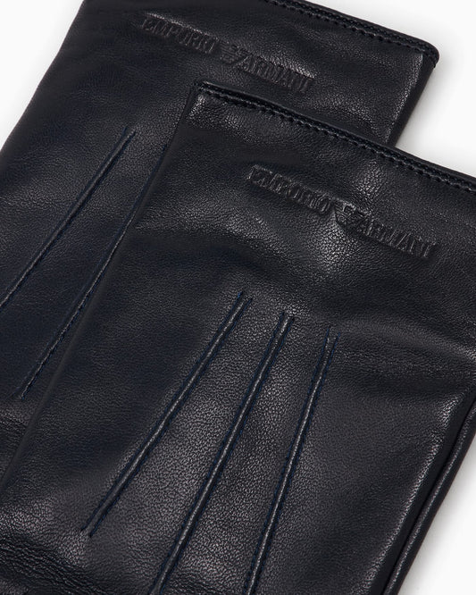 Wool-lined nappa gloves for man