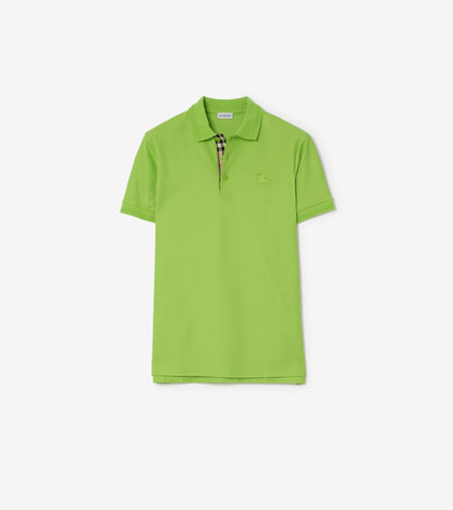 Cotton Polo Shirt in Clay brown