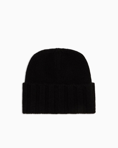 Cashmere beanie with ribbed texture and cuff Essential