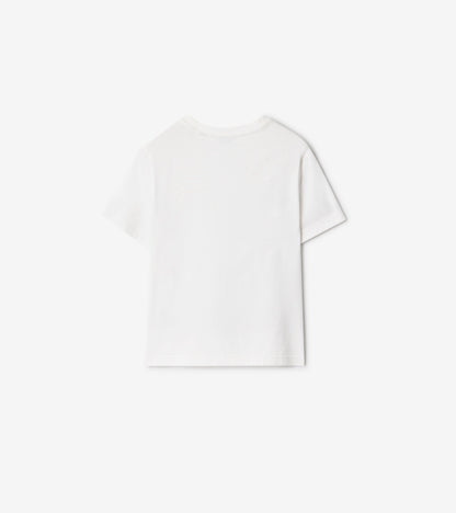 Puffer Bear Cotton T-shirt in White