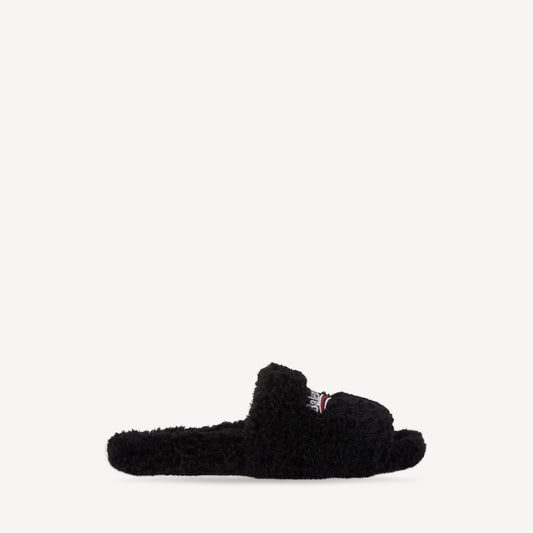 Furry open mule