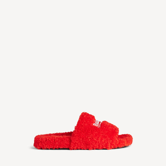 Furry open mule