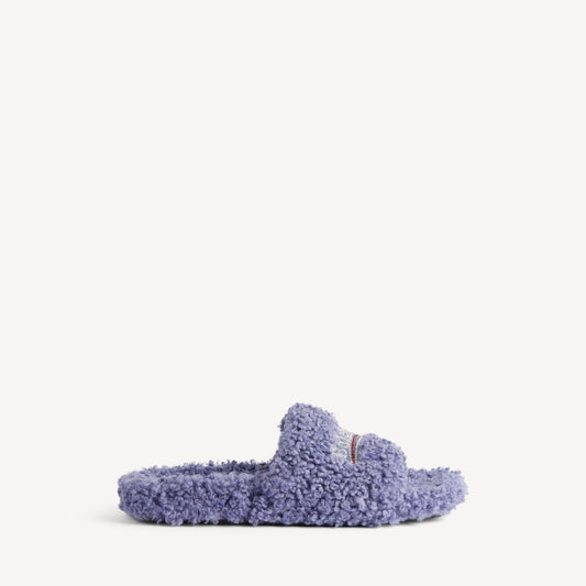 Furry open mule