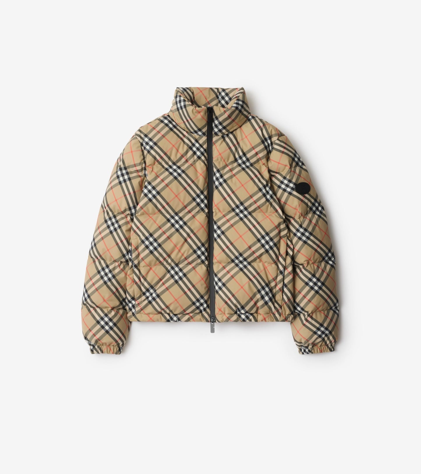 Check Ambleside Puffer Jacket in Wine red
