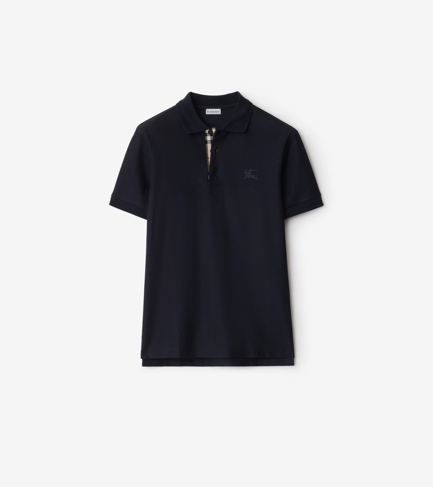Cotton Polo Shirt in Atom blue