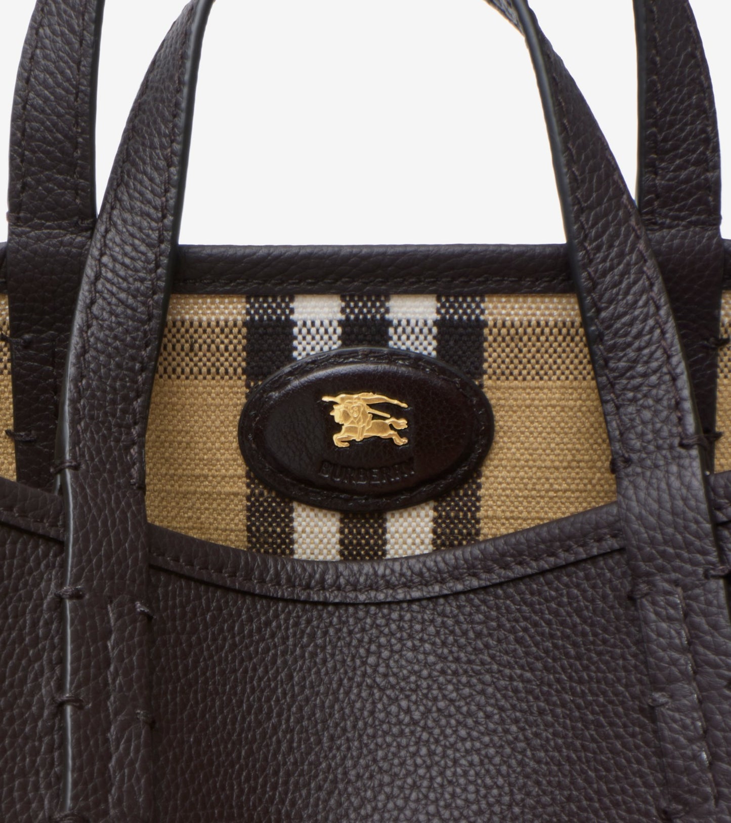 Mini Reversible Bloomsbury Tote in Peat brown/sand beige