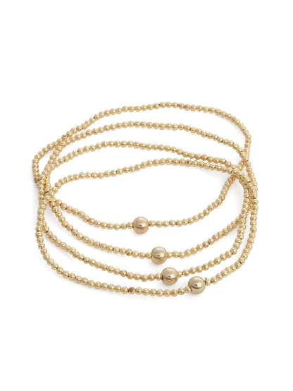 Beaded Gold-Tone Bracelets