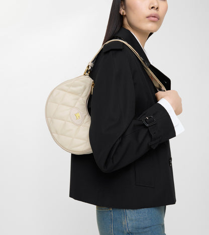 Horseshoe Crossbody Bag in Soap beige