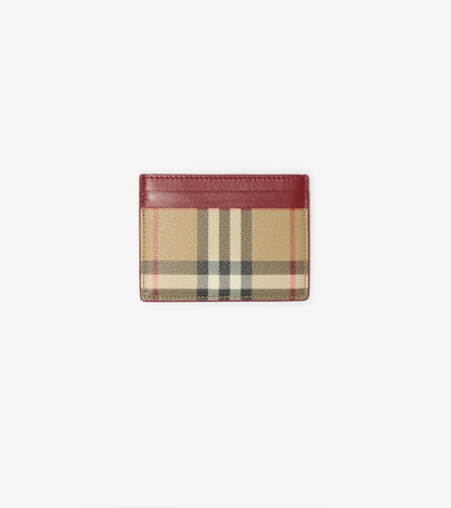 Check Card Case in Archive beige/ruby red