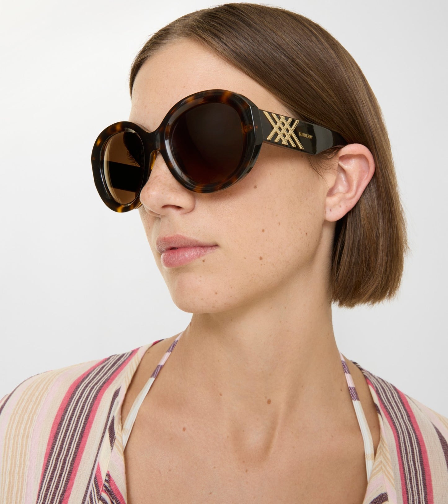 Heritage Round Sunglasses in Dark havana