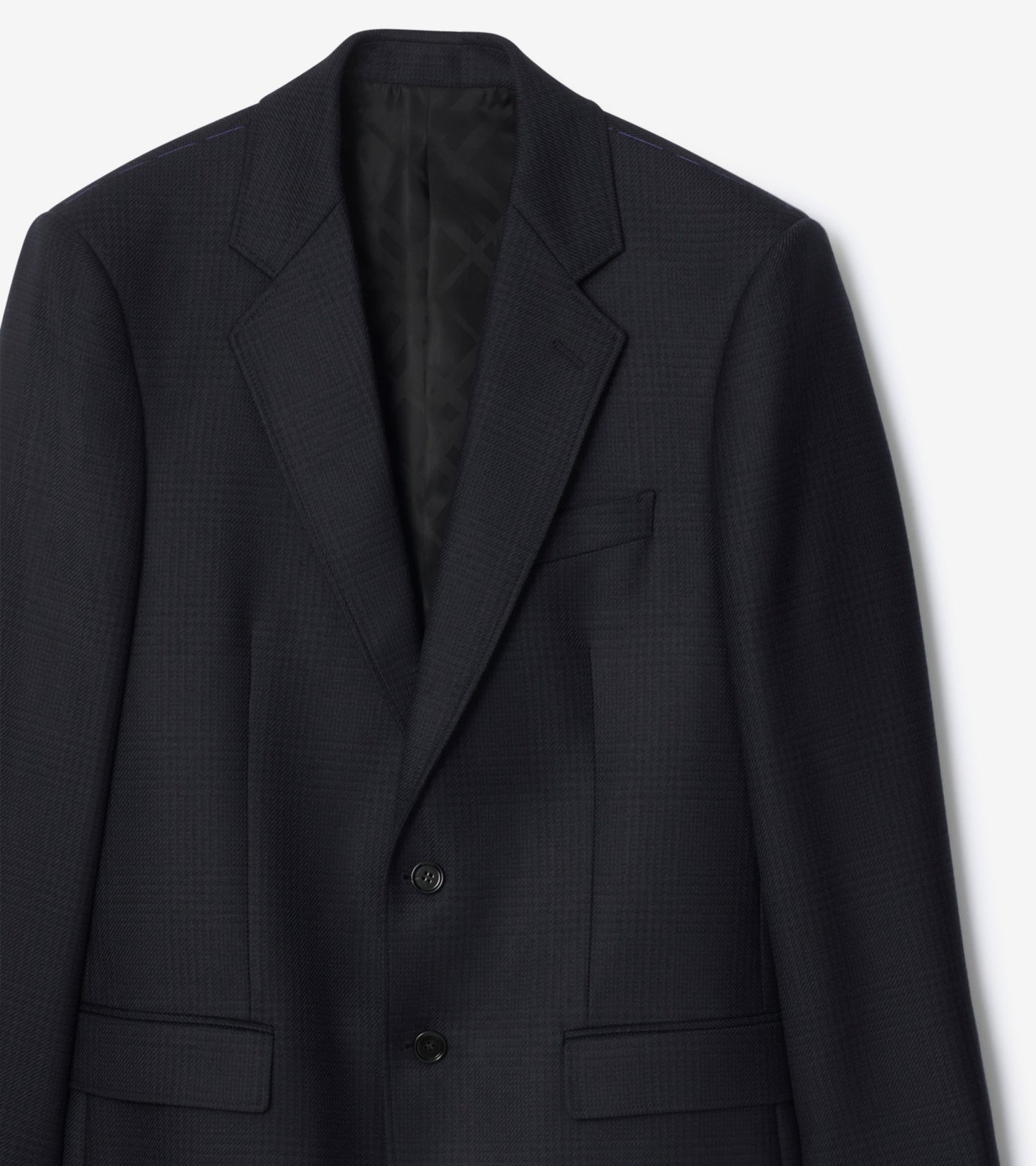 Check Wool Tailored Jacket in Tarmac grey/dark pewter grey