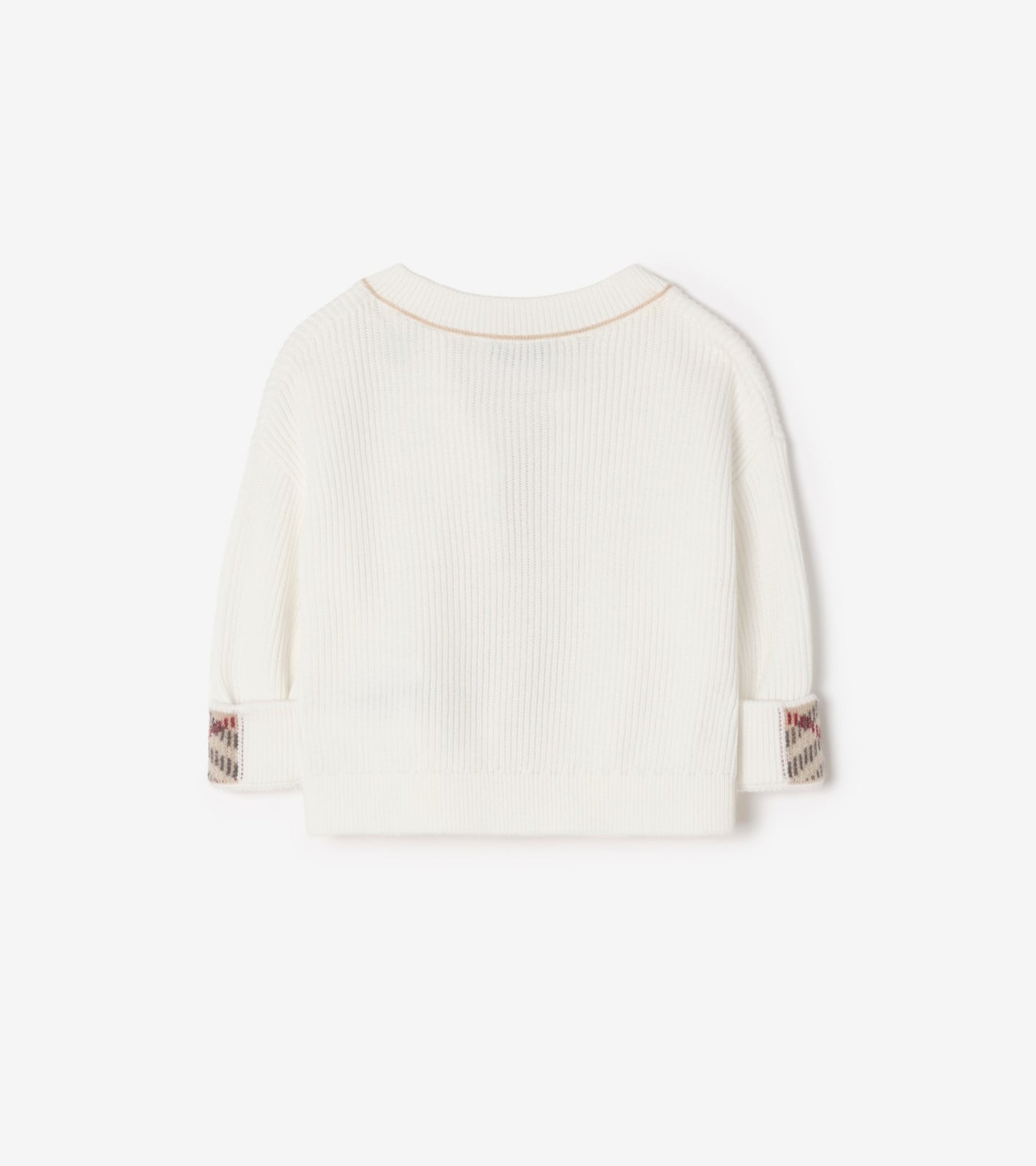 Logo Cotton Cardigan in Ivory white - Children