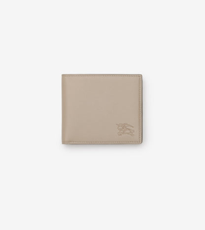 Pop Check Bifold Wallet in Sand beige