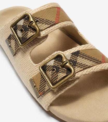 Raffia-effect Urchin Sandals in Reed beige