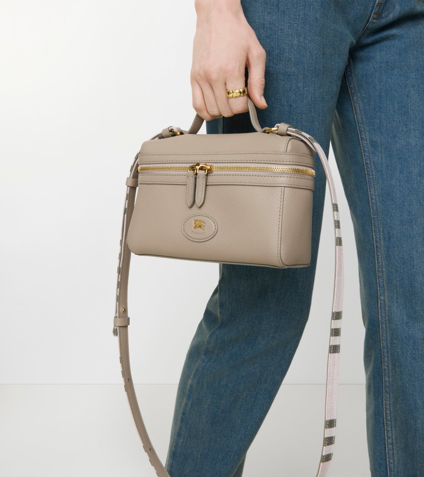 Bloomsbury Vanity Bag in Mushroom beige/mallow pink