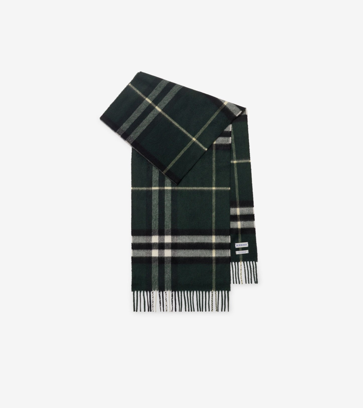 Check Cashmere Scarf in Bow pink