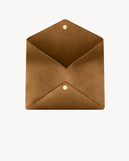 CASSANDRE large envelope pouch in suede