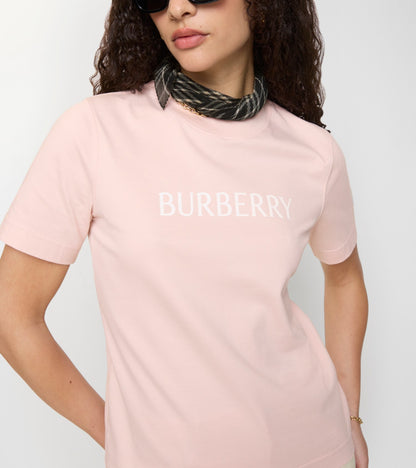 Logo Cotton T-shirt in Bouquet pink