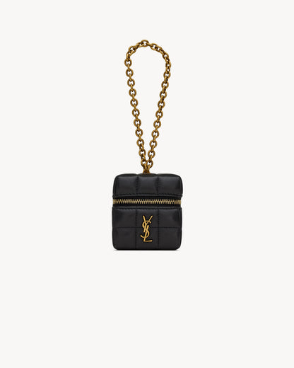 CASSANDRE MATELASSÉ CARRÉ mini cube on chain in lambskin
