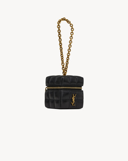 CASSANDRE MATELASSÉ CARRÉ mini cube on chain in lambskin