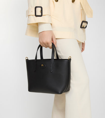 Mini Reversible Bloomsbury Tote in Black/calico beige