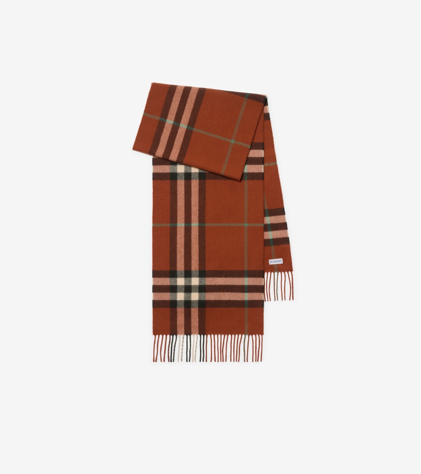 Check Cashmere Scarf in Bow pink