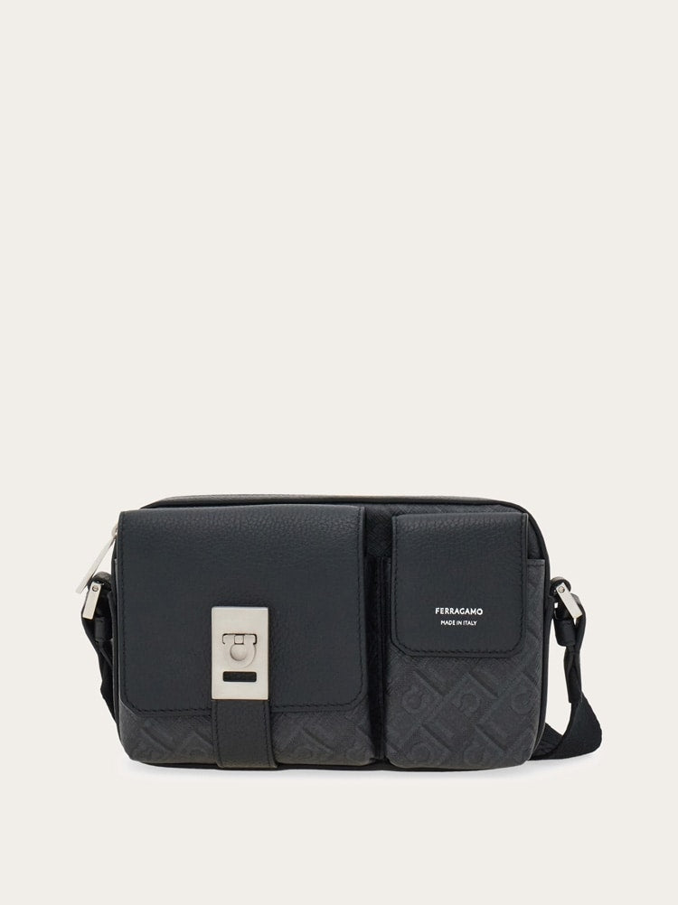 Ferragamo Monogram utility crossbody bag with Hug buckle