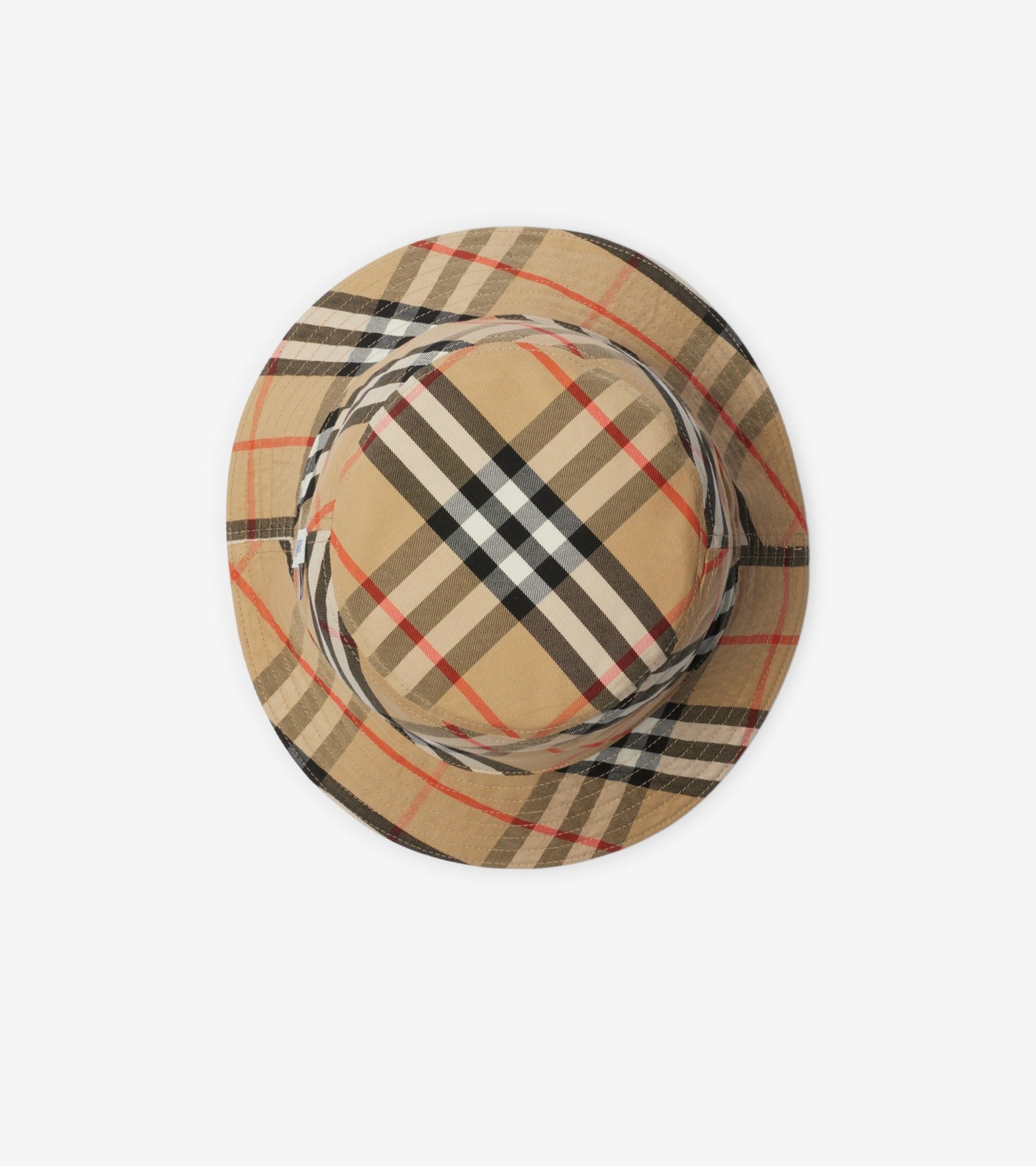 Reversible Gabardine Bucket Hat in Flax beige/sand beige