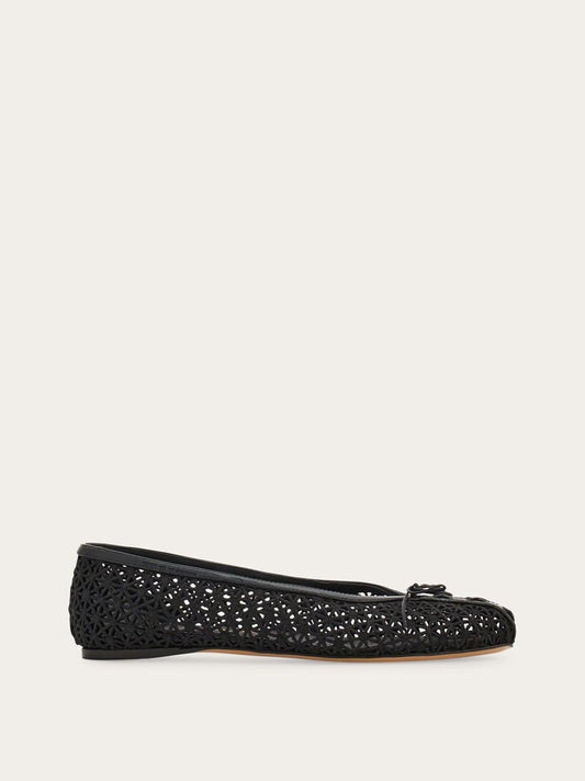 Macramé lace ballet flat