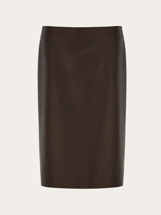 Nappa pencil skirt