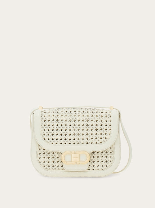 Double Gancini North-South crossbody bag